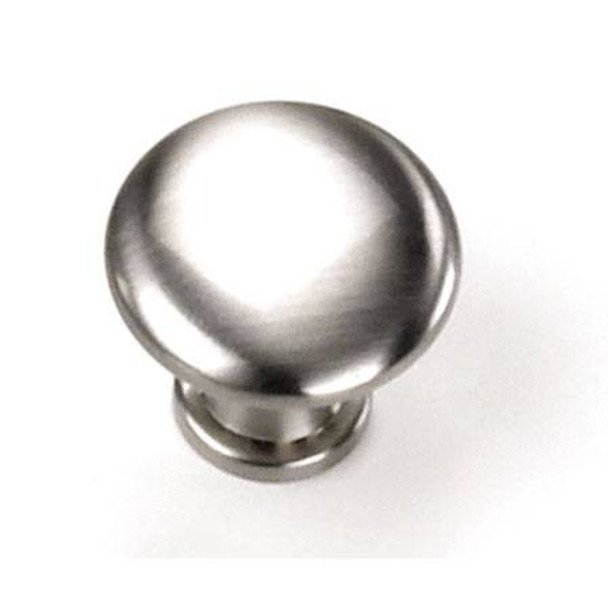 7/8" Dia. Delano Button Knob - Brushed Satin Nickel