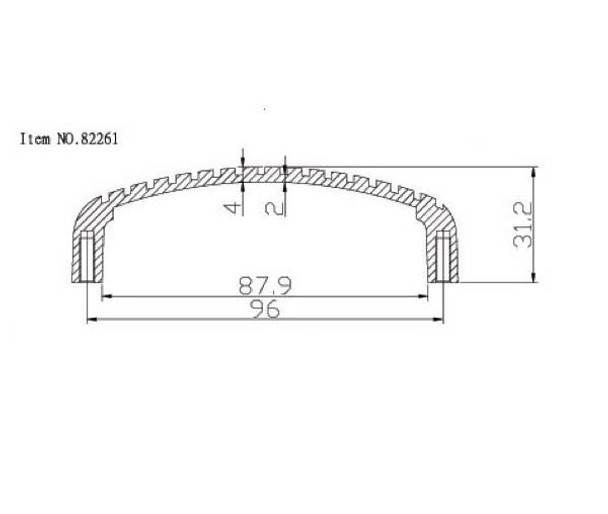 96mm CTC Classic Expression Ornate Ridged Bow Pull - Antique English