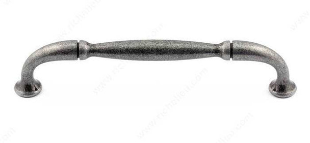 128mm CTC Country Style Pinched Bar Pull - Wrought Iron