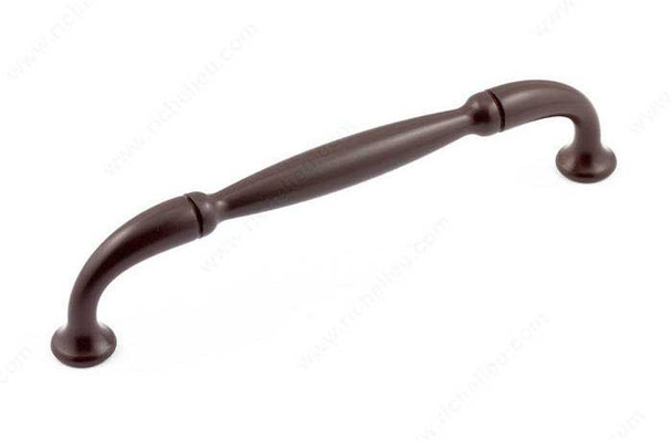 128mm CTC Country Style Pinched Bar Pull - Hammered Rust