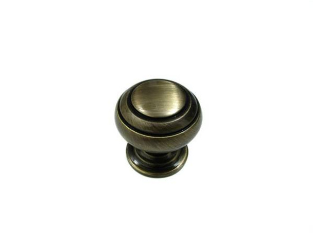 1-1/4" Dia. Classic Expression Round Double Ring Knob - Antique English