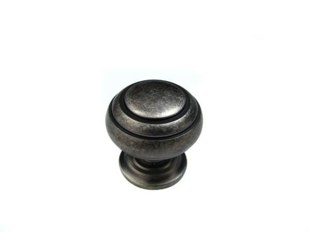 1-1/4" Dia. Classic Expression Round Double Ring Knob - Pewter