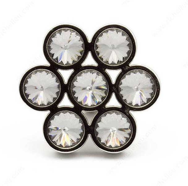 48mm Swarovski Clear Crystal Circles Knob - Clear