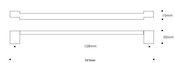 128mm CTC Thin Inspiration Pull - Chrome