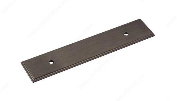 96mm Classic Rectangular Handle Backplate - Antique Nickel