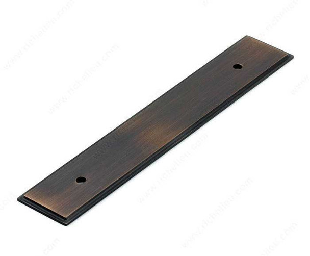 128mm Classic Rectangular Handle Backplate - Oil Rubbed Bronze