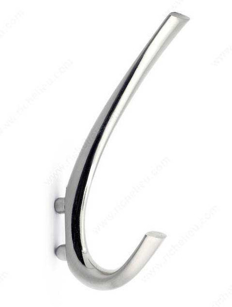 126mm Urban Style Swoop Hook - Brushed Nickel