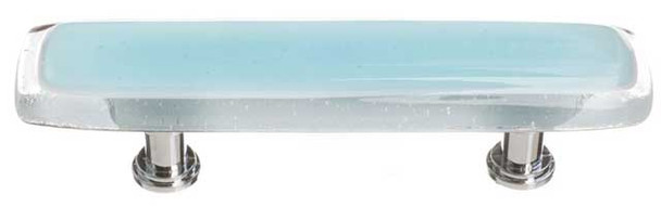 5" Reflective Light Aqua Pull - Polished Chrome