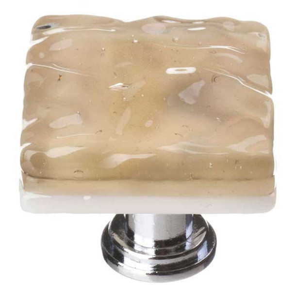 1-1/4" Square Glacier Sesame Knob - Satin Nickel