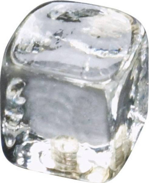 25mm Square Glass Cube Knob - Clear