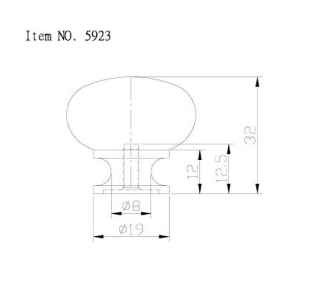 1-1/4" Dia. Urban Expression Round Knob - Matte Chrome