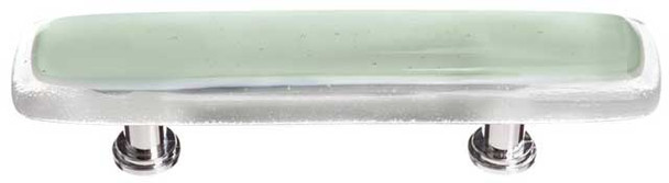 5" Reflective Spruce Green Pull - Satin Nickel