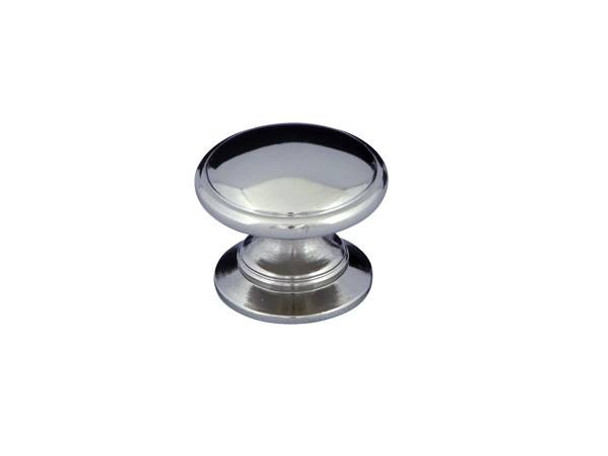 32mm Dia. Classic Expression Flat Round Edged Knob - Polished Nickel