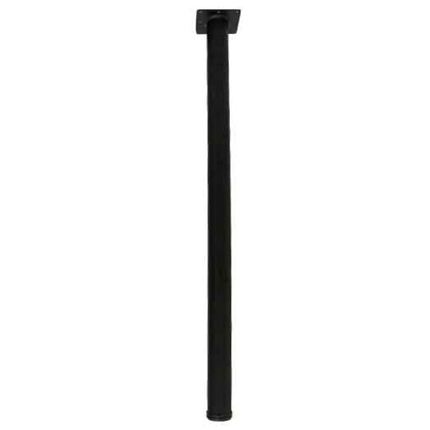 49" Bar Height Leg, Black with square mounting plate