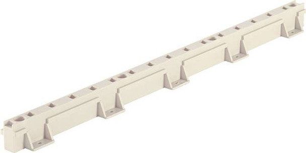 Roll-out Tray Support, adjustable, 1 1/4" x 20 1/8" with 5/16" standoff, plastic, cream