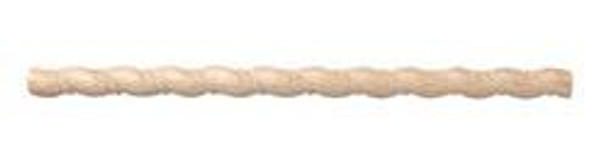 Carved Moulding, rope, beech, 11/16" x 5/16" x 96"