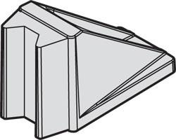 Door Stop, chrome matt, floor mounted