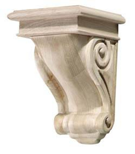 Corbel, rosette, red oak, 5-3/4" x 9"