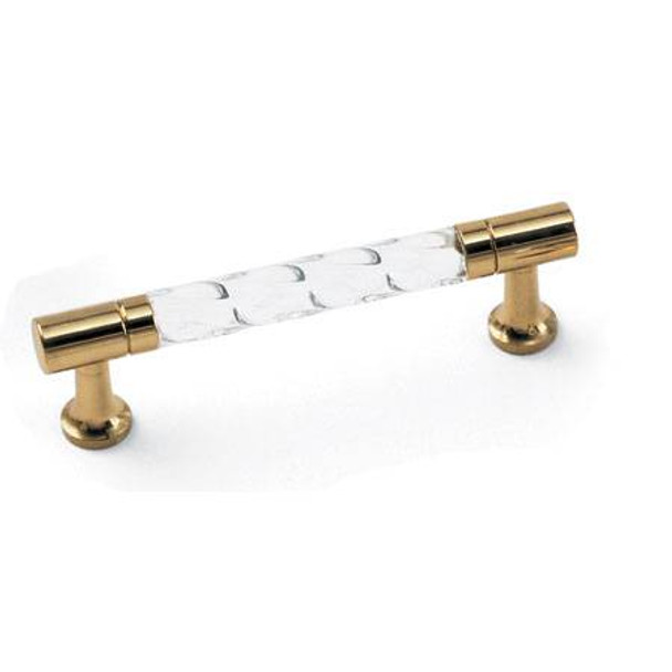 3" CTC Kristal Wire Pull - Acrylic with Brass Legs