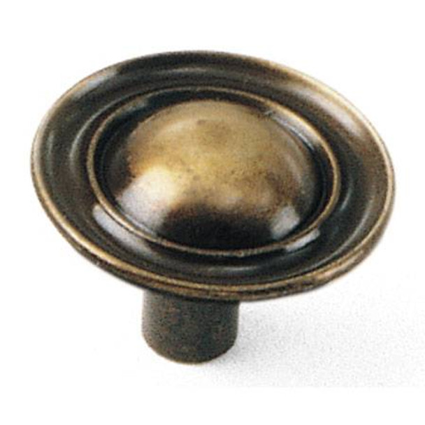 1-1/4" Dia. Ambassador Knob - Antique Brass