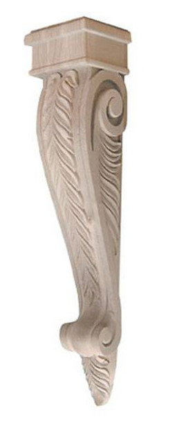 Corbel, acanthus, maple, 5 1/4" x 24"