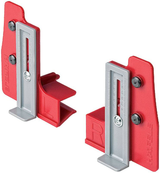 Moovit Drawer Front Fixing Jig, plastic, red