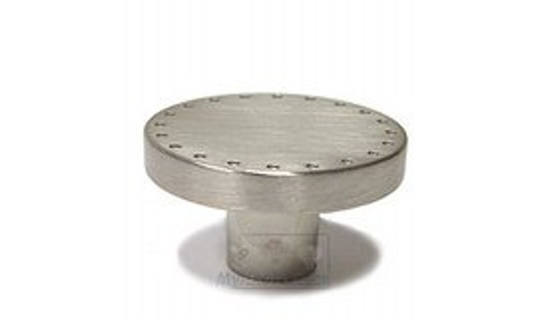 50mm Dia. Round Spotted Edge Knob - Stainless Steel Look