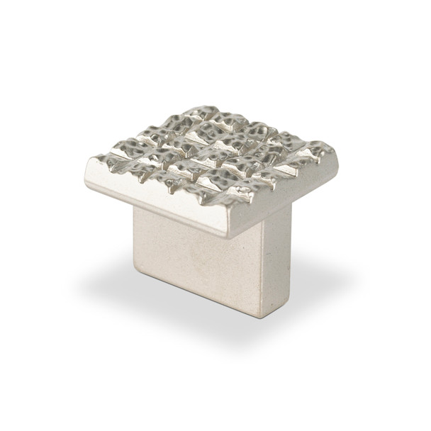 1" Square Mosaic Design Knob - Satin Nickel