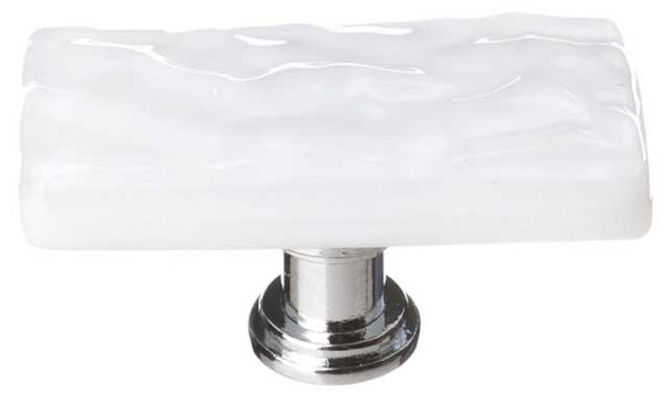 2" Glacier White Skinny Long Knob - Oil Rubbed Bronze