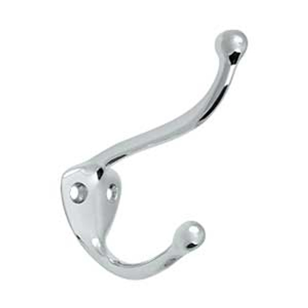 3-1/4" Coat & Hat Hook - Polished Chrome