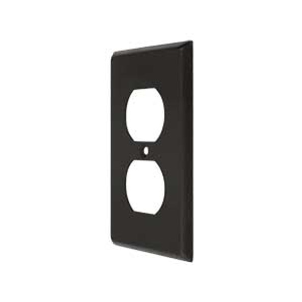 Single Duplex Outlet Transitional Switch Plate - Oil-rubbed Bronze