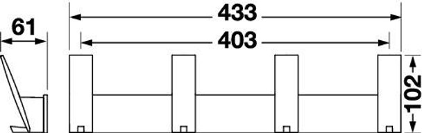 102mm Bella Italiana Coat Hook - Satin Nickel