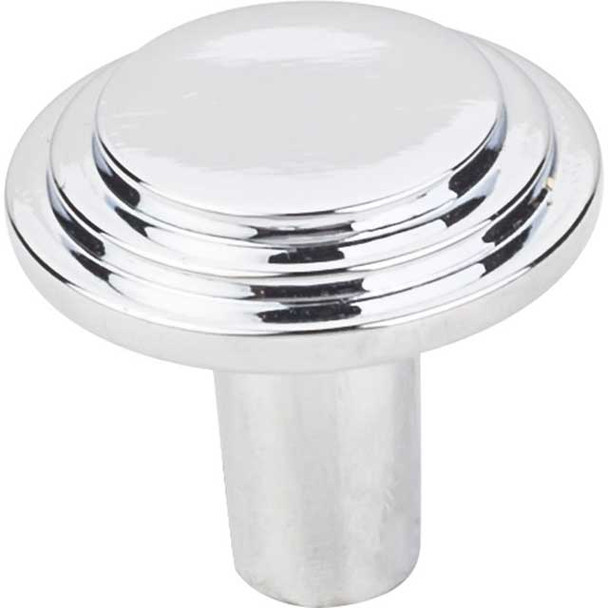 1-1/8" Dia. Stepped Rounded Calloway Knob - Polished Chrome