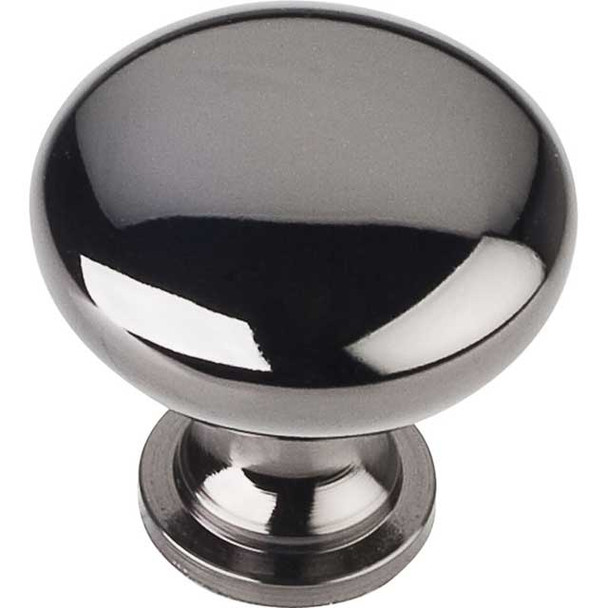 1-3/16" Dia. Round Madison Knob - Black Nickel
