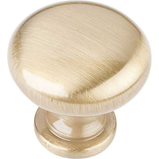 1-3/16" Dia. Round Madison Knob - Satin Brass