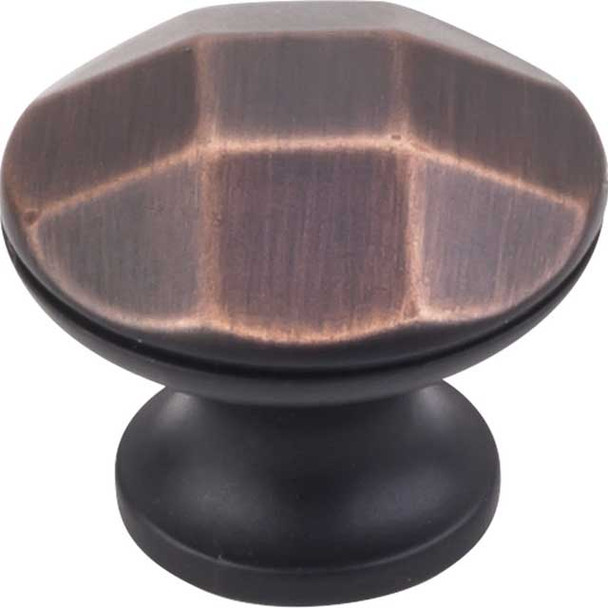1-1/4" Dia. Drake Faceted Knob - Brushed Oil Rubbed Bronze