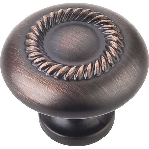 1-1/4" Dia. Round Cypress Knob - Brushed Oil Rubbed Bronze