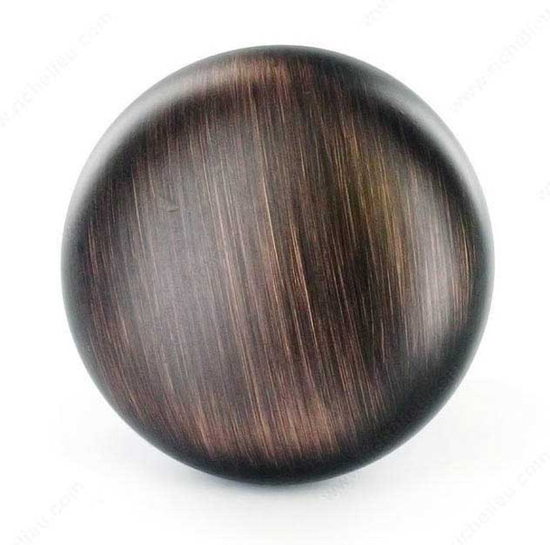 1-1/4" Dia. Classic Urban Expression Collection Round Knob - Brushed Oil Rubbed Bronze