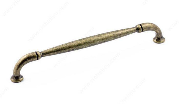 192mm CTC Country Style Pinched Bar Pull - Burnished Brass