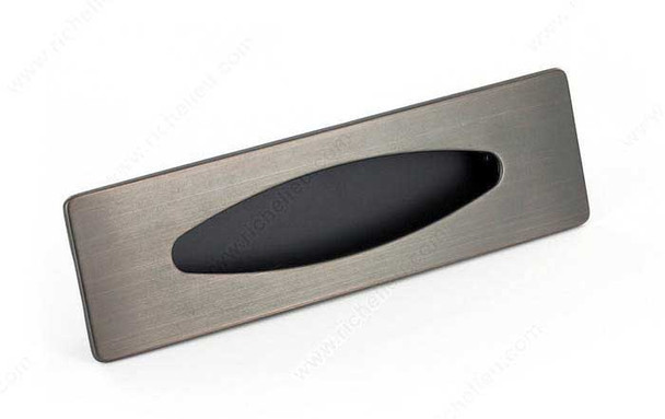 96mm CTC Expression Style Rectangular With Oval Recess Pull - Oil Rubbed Bronze