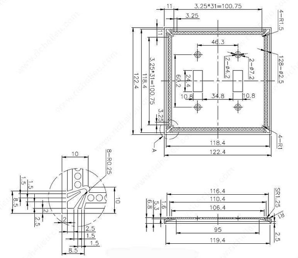 Traditional Ornate Edged 2 Toggle Switch Plate - Brushed Nickel