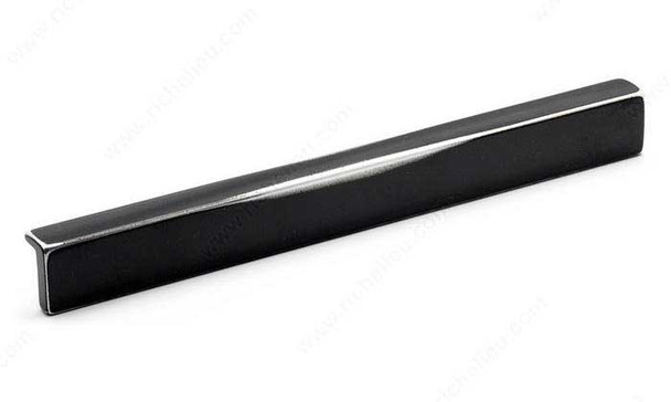 192mm CTC Rectangular Industrial Edge Pull - Metallic brushed Black