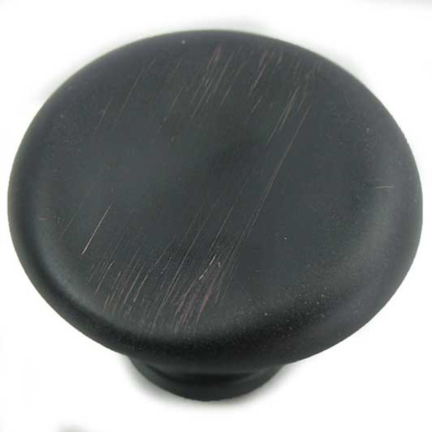 1-1/2" Dia. Round Thumbprint Potato Knob - Oil Rubbed Bronze