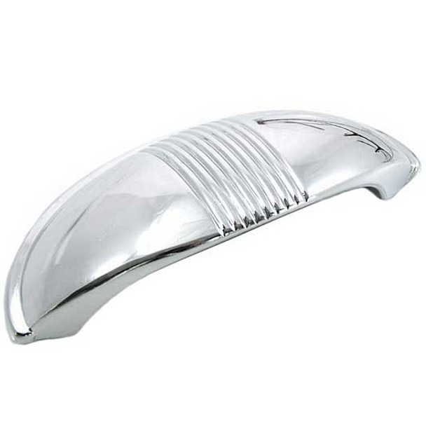 2-1/2" CTC Striped Cup Pull - Polished Chrome