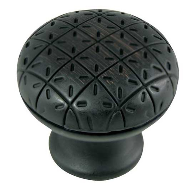 1-1/4" Dia. Round Pillow Knob - Oil Rubbed Bronze