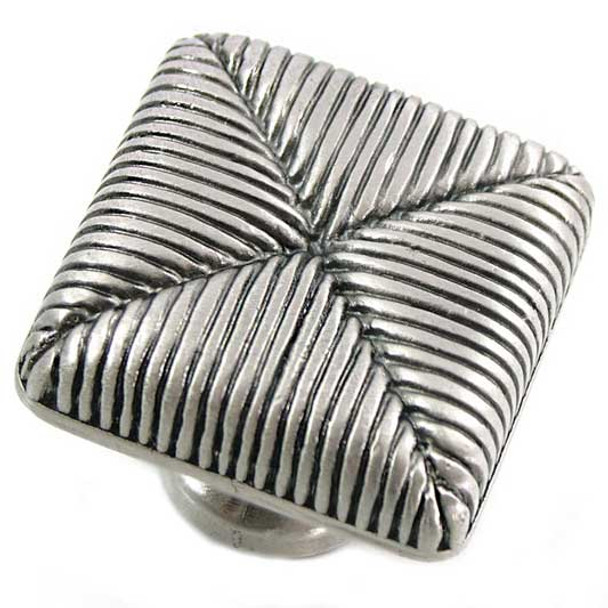 1-3/8" Square Seat Cushion Knob - Satin Antique Nickel