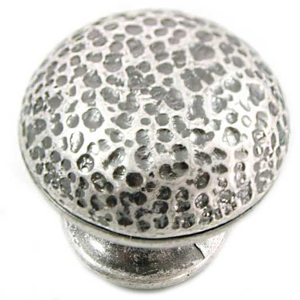 1-1/4" Dia. Round Hammer Knob - Distressed Silver