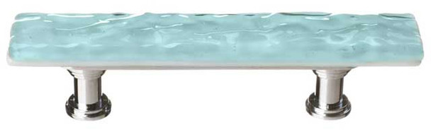 5" Glacier Light Aqua Skinny Pull - Polished Chrome