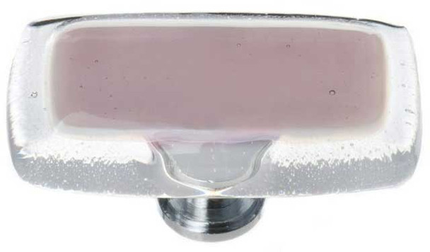 2" Reflective Purple Long Knob - Satin Nickel