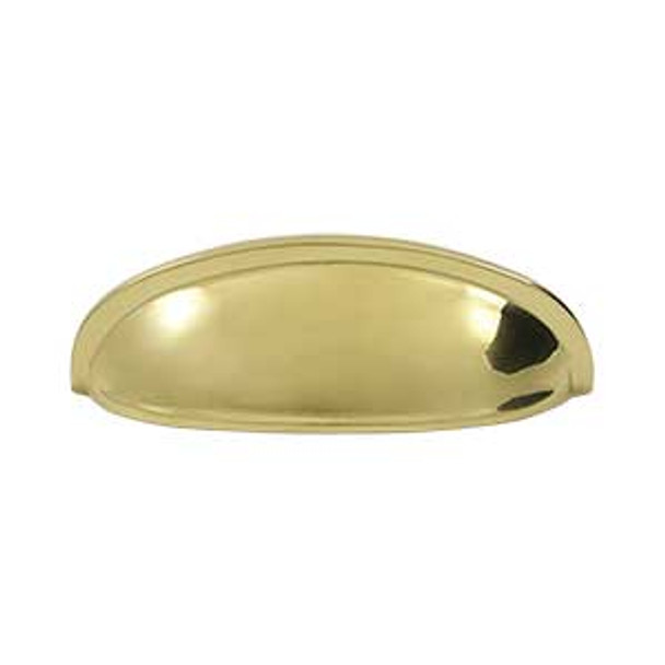 3" CTC Elongated Shell Pull - Polished Brass